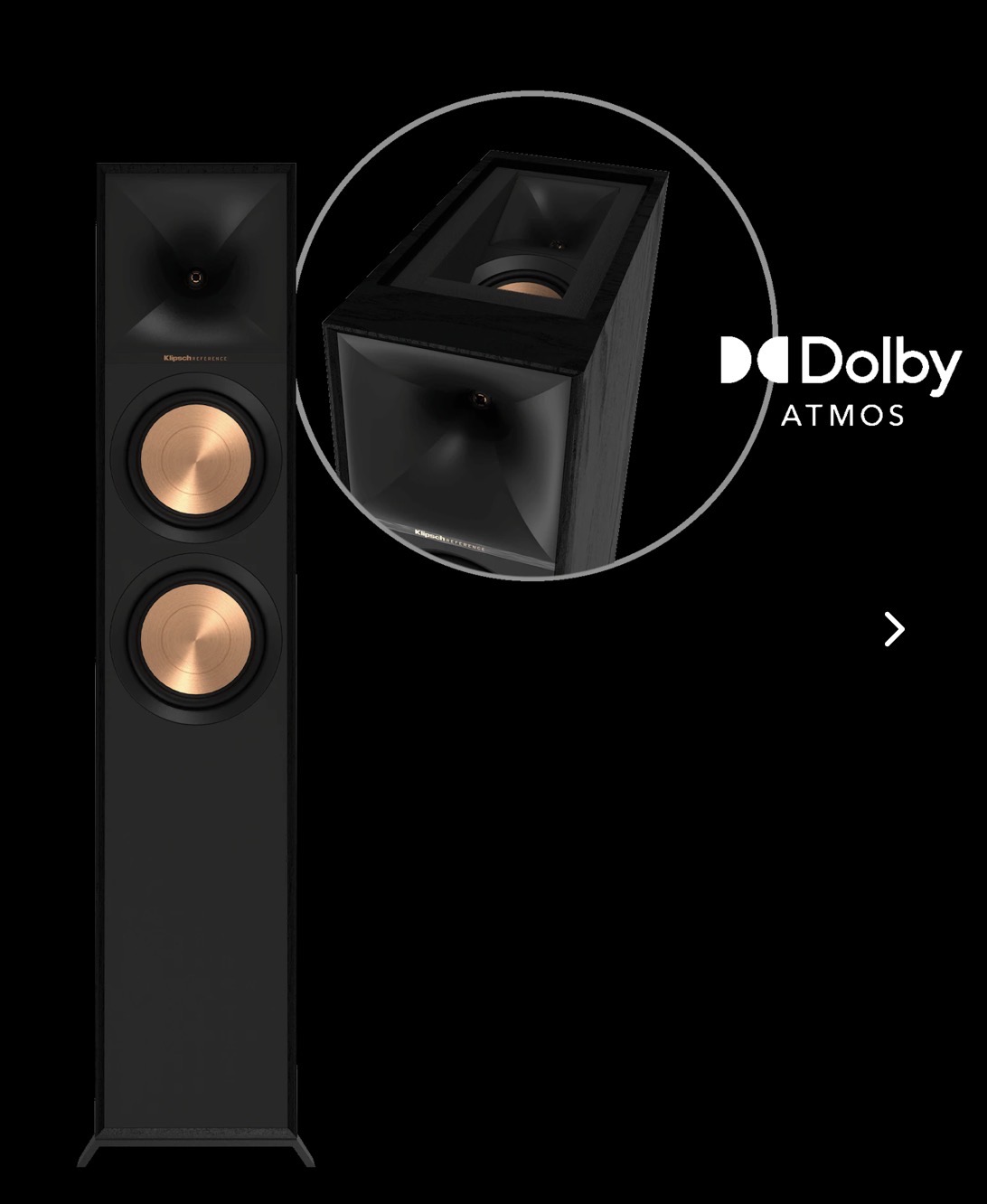 اسپیکر klipsch R-605 FA دارای اسپیکر Dolby Atmos داخلی