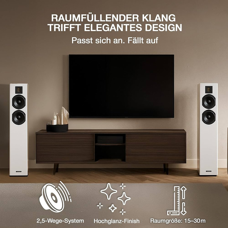 استند piega classic 5 اسپیکر ایستاده باریک و خوشساخت از برند سوئیسی PIEGA